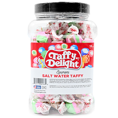 Taffy Delight Spumoni Salt Water Taffy 16oz Jar